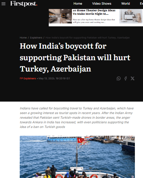 How India’s boycott for supporting Pakistan will hurt Turkey, Azerbaijan