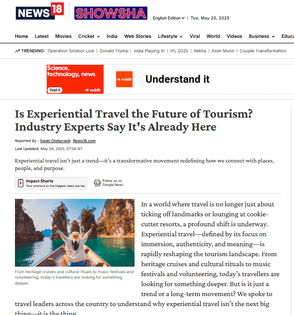 Is Experiential Travel the Future of Tourism? Industry Experts Say It's Already Here