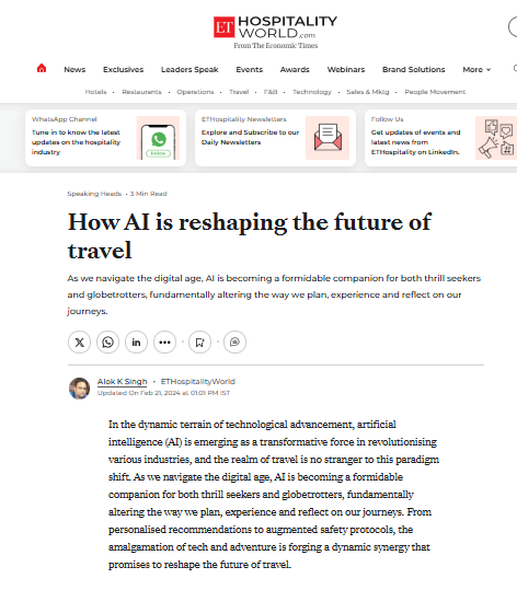 How AI is reshaping the future of-travel