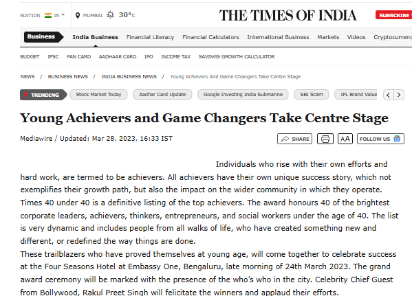 young achievers and game changers take centre stage