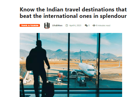 Know the India Travel destination