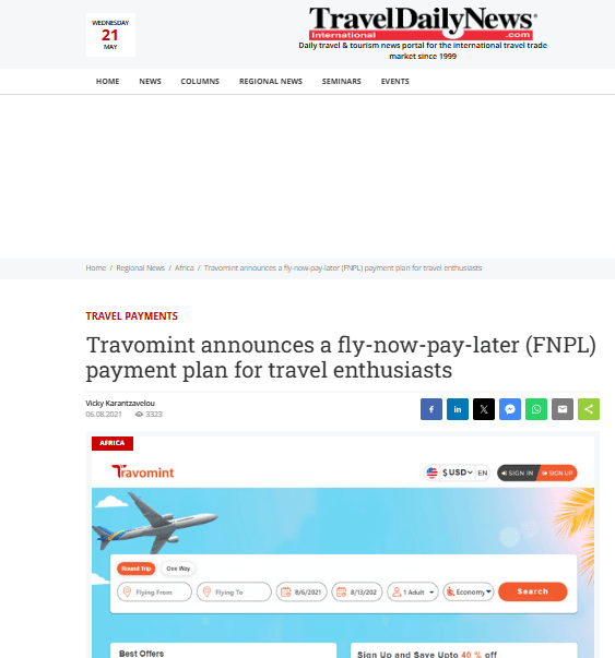 Travomint announces a fly-now-pay-later (FNPL) payment plan for travel enthusiasts