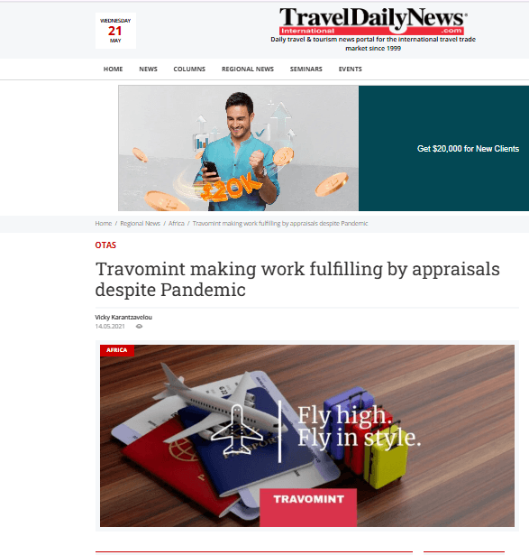 Travomint making work fulfilling by appraisals despite Pandemic