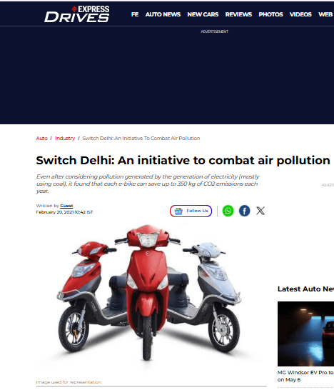 Switch Delhi: An initiative to combat air pollution
