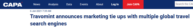 Travomint announces marketing tie ups with multiple global travel search engines
